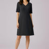 Womens Siena Extended Short Sleeve Dress - Black