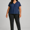 Womens Scuba Ponte Mid-rise Pull-on Pant - Black