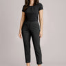 Womens Siena 7/8 Mid-waist Slim Leg Pant - Black
