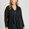 Womens Sofia Waterfall Cardigan - Black