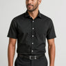 Mens Charlie Classic Fit Short Sleeve Shirt - Black