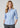 Womens Euro 3/4 Sleeve Shirt - Blue