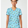 TF Tooniforms Print V-Neck Top - Bluey Zone