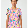 TF Tooniforms - Disney Print V-Neck Top - Fashion Princess