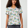 TF Tooniforms Print V-Neck Top - Always Tea Time