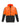 Unisex Hi Vis Full Zip Hoodie - Orange/Black