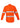 Mens Orange Flame Hi Vis Open Front Shirt - Hoop Taped - Orange back