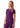 ADAR Addition Women's Notched V-neck Scrub Top - Eggplant
