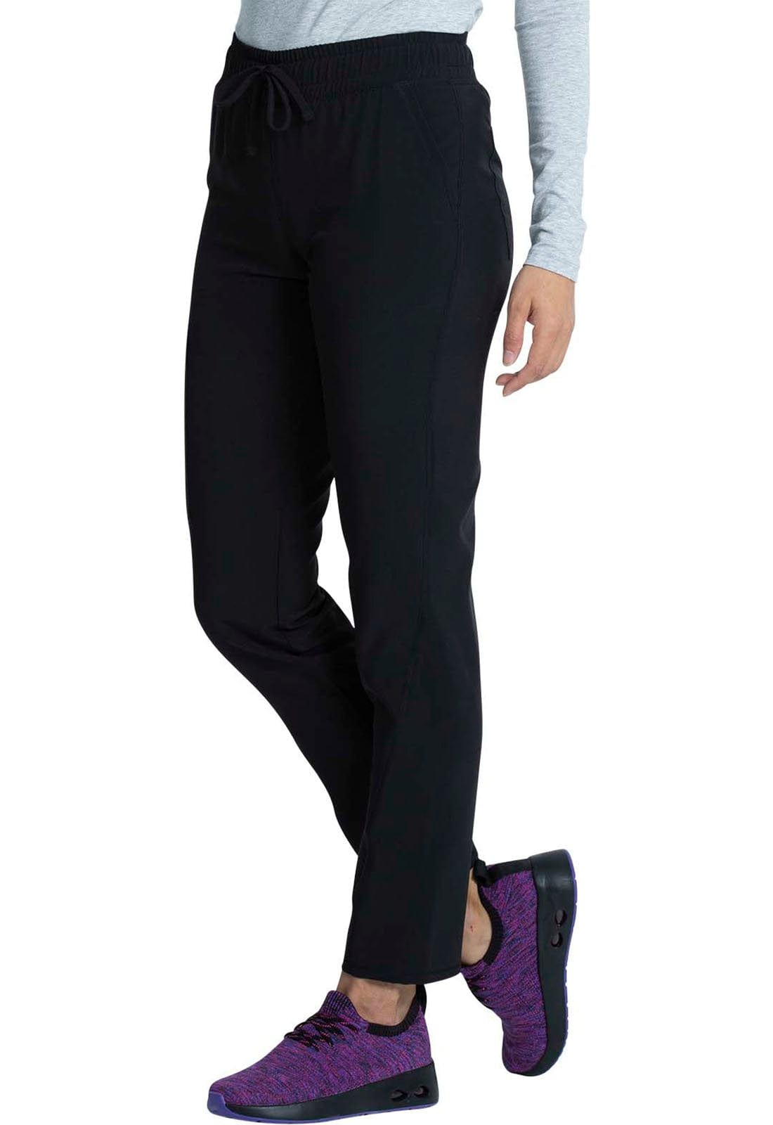 Cherokee Allura Black / L Allura Petite Mid Rise Tapered Leg Drawstring Scrub Pant CKA184P