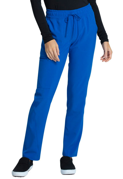 Cherokee Allura Royal / L Allura Petite Mid Rise Tapered Leg Drawstring Scrub Pant CKA184P