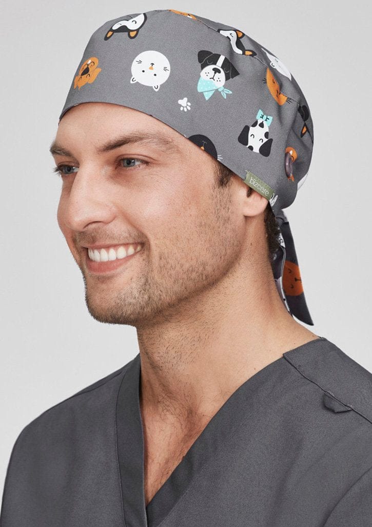 Biz Collection Biz Care Cheeky Pets Biz Care Unisex Printed Scrub Cap Cheeky Pets CSC245UCHE