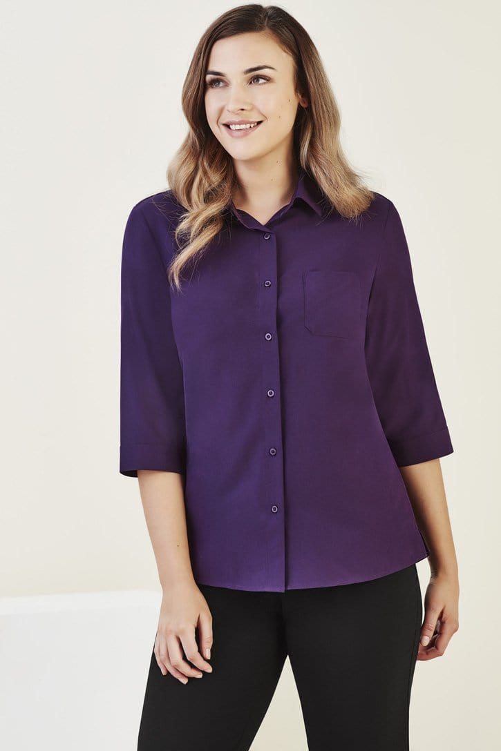 Biz Collection Biz Care Purple / 10 Biz Care Womens Florence 3/4 Sleeve Shirt CS951LT