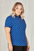 Biz Collection Biz Care Electric Blue / 10 Biz Care Womens Florence Daisy Print Short Sleeve Shirt CS948LS