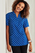 Biz Collection Biz Care Electric Blue / 10 Biz Care Womens Florence Daisy Print Tunic CS950LS