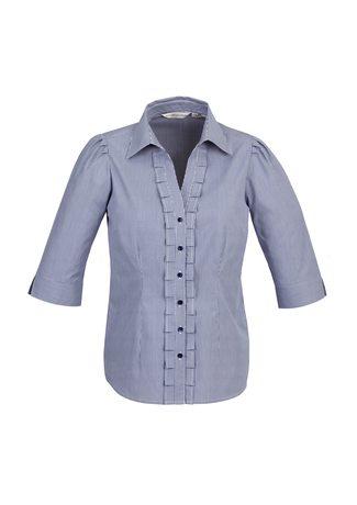 Biz Collection Biz Corporates Blue / 10 Biz Corporate Ladies Edge 3/4 Sleeved Shirt S267LT