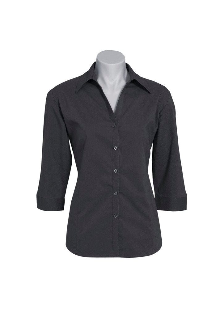 Biz Collection Biz Corporate Charcoal / 10 Biz Corporate Ladies Metro 3/4 Shirt LB7300