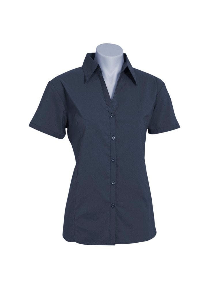 Biz Collection Biz Corporate Charcoal / 10 Biz Corporate Ladies Metro Short Sleeve Shirt LB7301