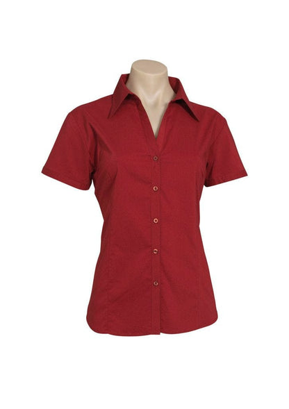 Biz Collection Biz Corporate Cherry / 10 Biz Corporate Ladies Metro Short Sleeve Shirt LB7301