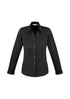 Biz Collection Biz Care Black / 10 Biz Corporate Ladies Monaco Long Sleeve Shirt S770LL