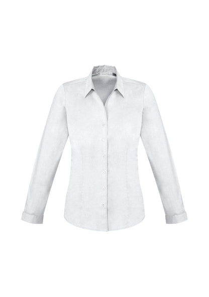 Biz Collection Biz Care White / 10 Biz Corporate Ladies Monaco Long Sleeve Shirt S770LL
