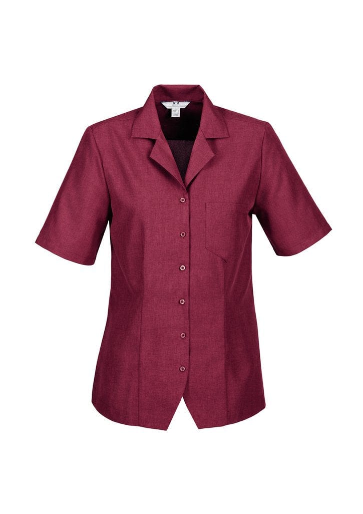 Biz Collection Biz Corporate Cherry / 10 Biz Corporate Ladies Plain Oasis Over Blouse S265LS