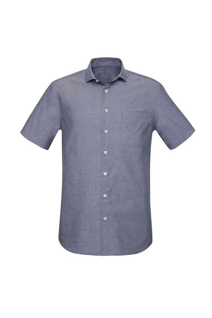 Biz Collection Biz Corporate Navy Chambray / 2XL Biz Corporate Mens Charlie Classic Fit S/S Shirt RS968MS