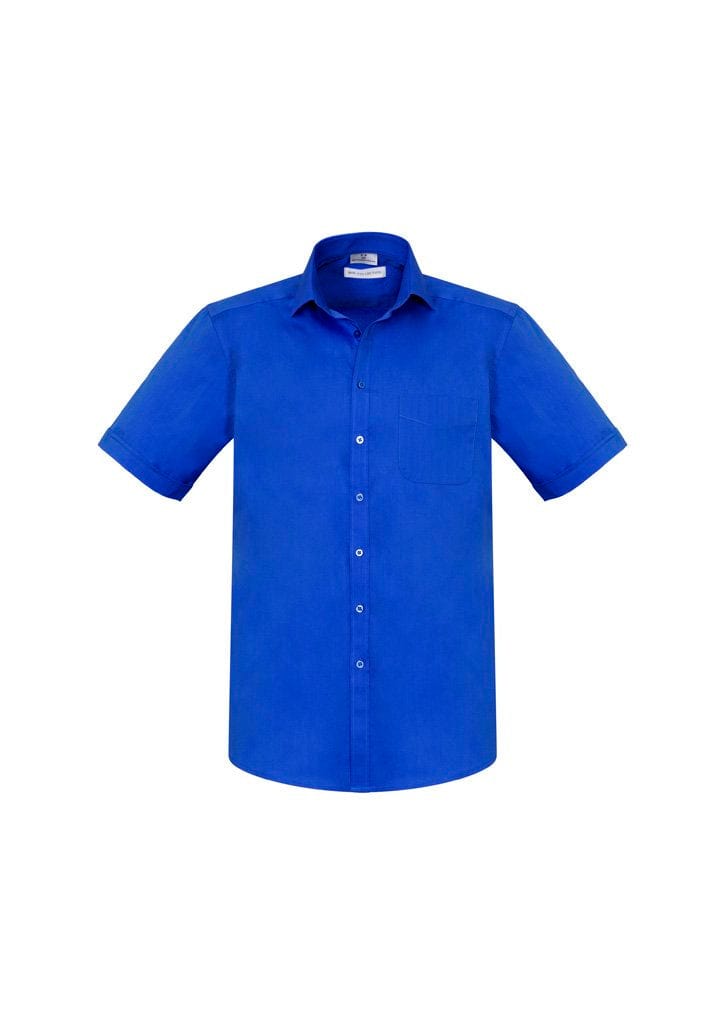 Biz Collection Biz Care Electric Blue / 2XL Biz Corporate Mens Monaco Short Sleeve Shirt S770MS
