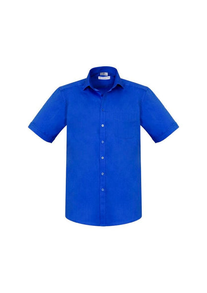 Biz Collection Biz Care Electric Blue / 2XL Biz Corporate Mens Monaco Short Sleeve Shirt S770MS