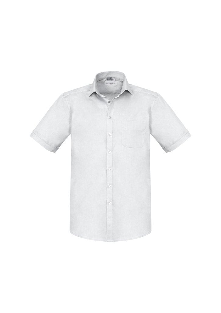 Biz Collection Biz Care White / 2XL Biz Corporate Mens Monaco Short Sleeve Shirt S770MS