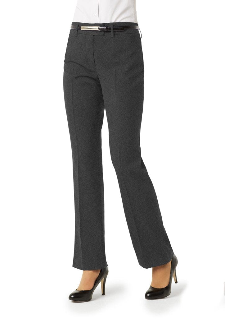 Biz Collection Biz Corporates Charcoal / 10 Biz Corporates Ladies Classic Flat Front Pant BS29320