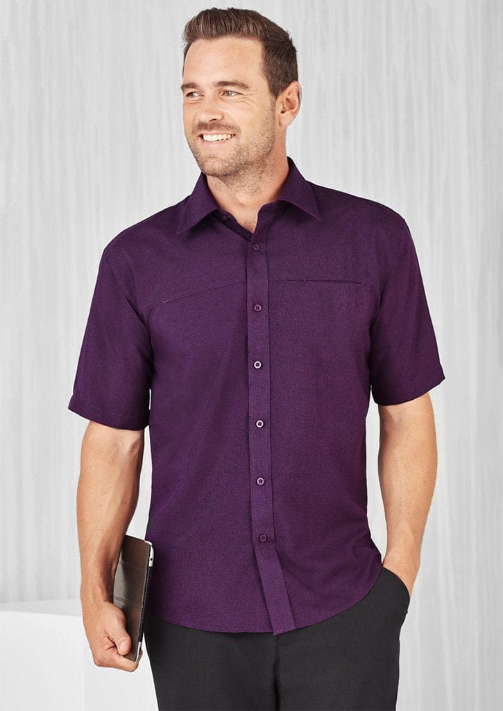 Biz Collection Biz Collection Grape / 2XL Biz Mens Oasis Short Sleeve Shirt SH3603