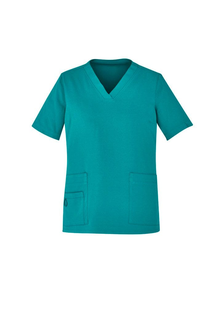 Biz Collection BizCare Teal / 2XL BizCare Avery Womens Easy fit V-Neck Scrub Top CST941LS