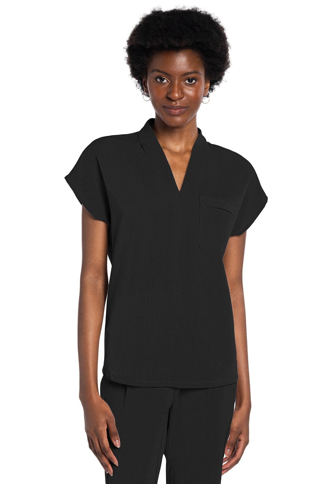 Cherokee Cherokee Atmos Black / L Cherokee Atmos  V-Neck Tuckable Top CK758A