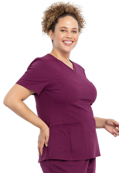 sale Euphoria M / Wine Cherokee Euphoria V-Neck Scrub Top CK786A