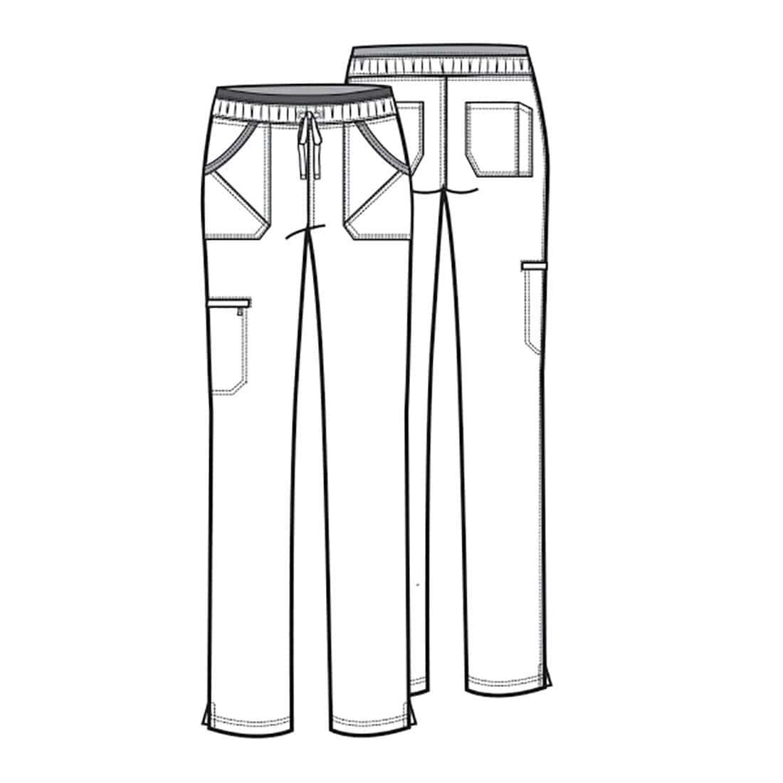 Cherokee iflex Cherokee iFlex Mid Rise Tapered Leg Drawstring Pants CK010