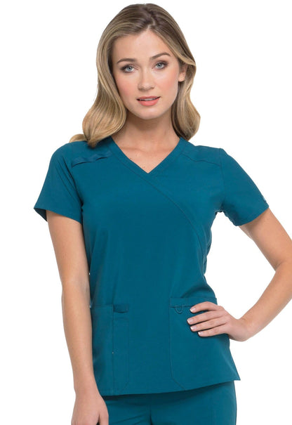 Dickies EDS Essentials Caribbean Blue / 2XL EDS Essentials Dickies  Mock Wrap Scrub Top DK625