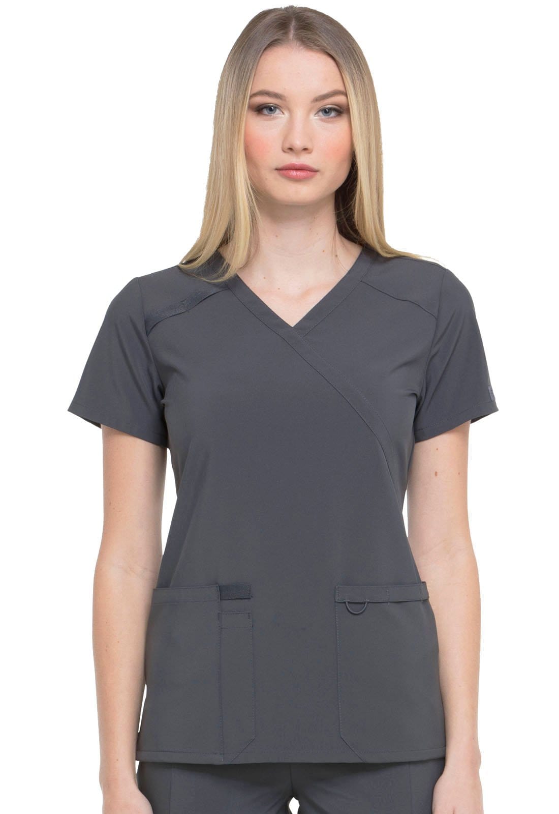 Dickies EDS Essentials Pewter / 2XL EDS Essentials Dickies  Mock Wrap Scrub Top DK625