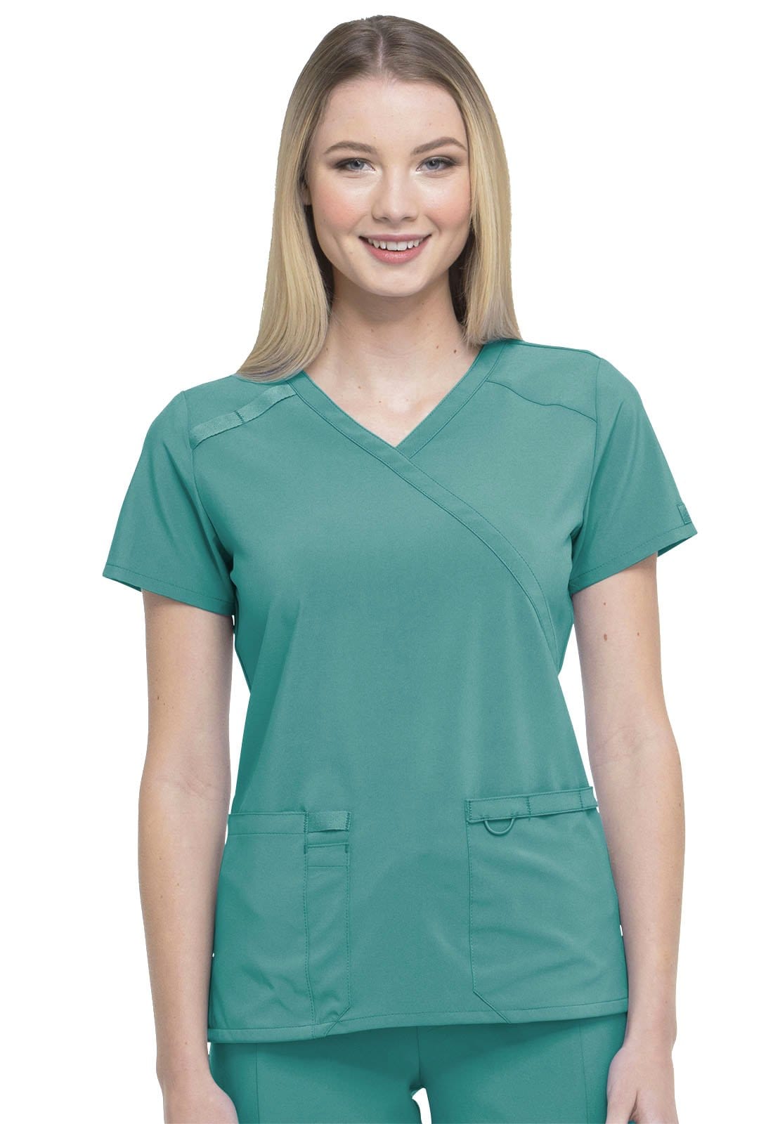 Dickies EDS Essentials Teal Blue / 2XL EDS Essentials Dickies  Mock Wrap Scrub Top DK625