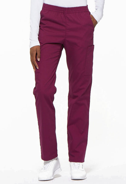 Dickies EDS Signature Wine / XS EDS Signature Dickies  Natural Rise Tapered Leg Pull-on Scrub Pant 86106