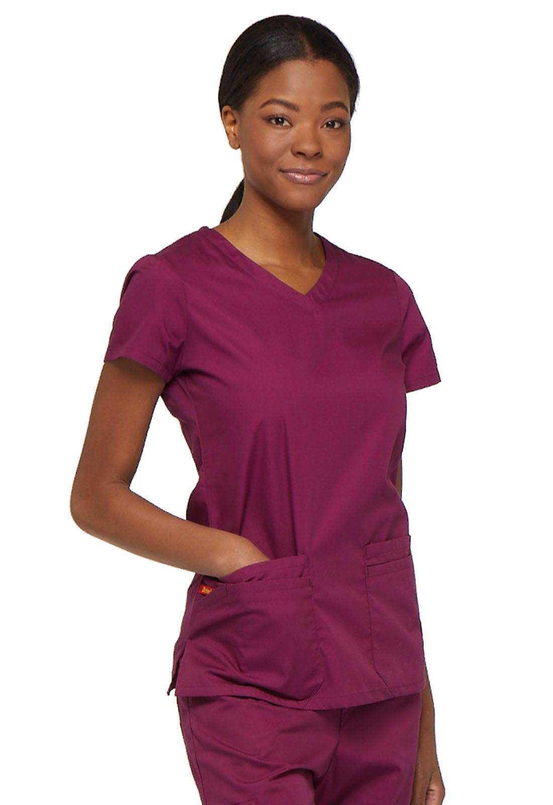 Dickies EDS Signature Contemporary Fit Wine / XXS EDS Signature Dickies  V-Neck Scrub Top 85906