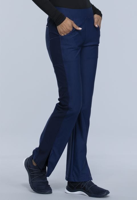 Cherokee Form by Cherokee S / Navy Form Petite Mid Rise Moderate Flare Leg Pull-on Pant CK091P