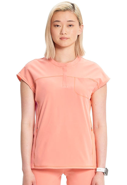 Infinity Infinity GNR8 Electric Coral / 3XL Infinity GNR8  Henley Top IN622A