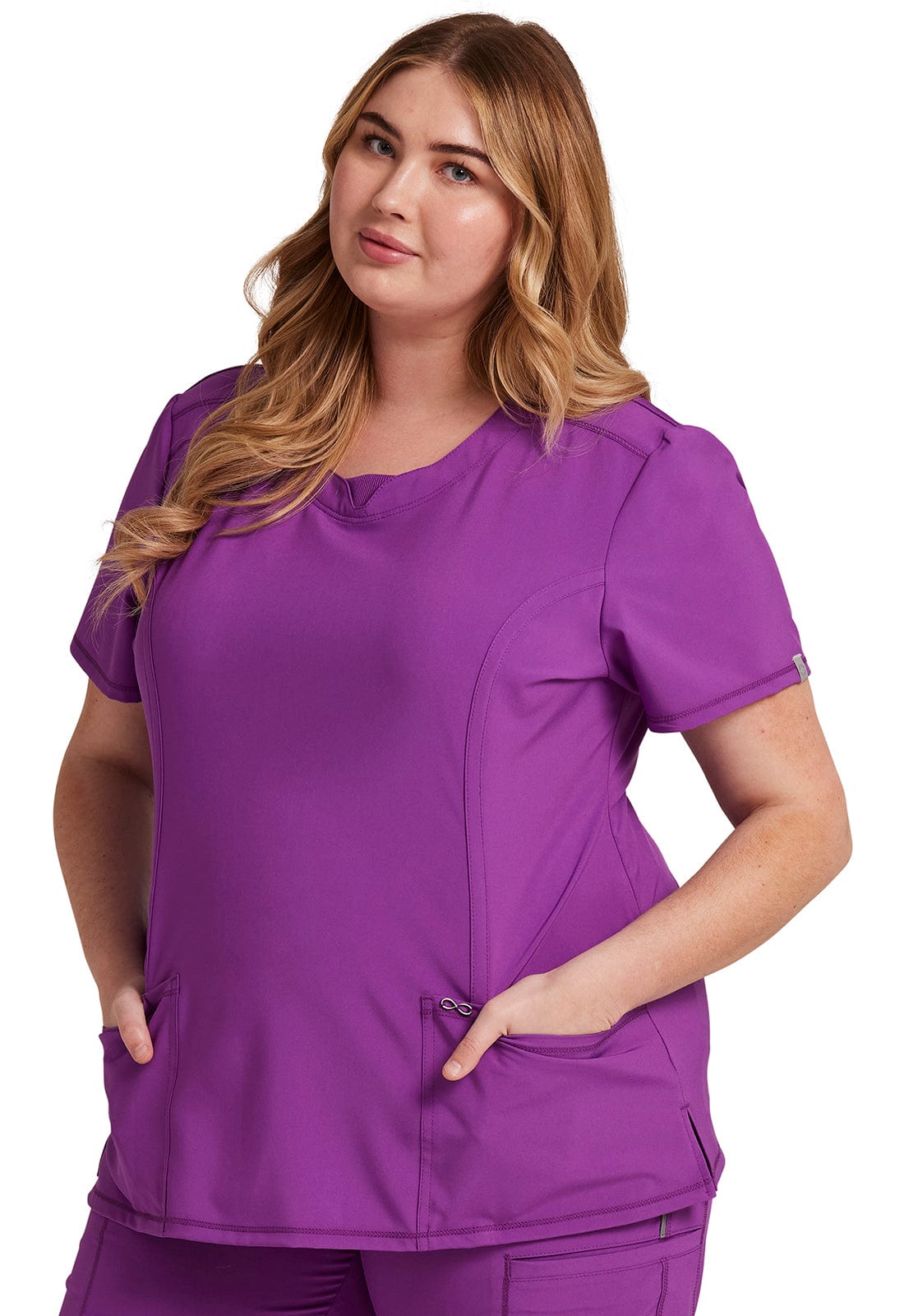 Infinity Infinity Bright Violet / 2XL Infinity  Round Neck Top Bright Violet 2624A