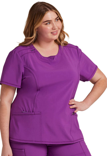 Infinity Infinity Infinity  Round Neck Top Bright Violet 2624A