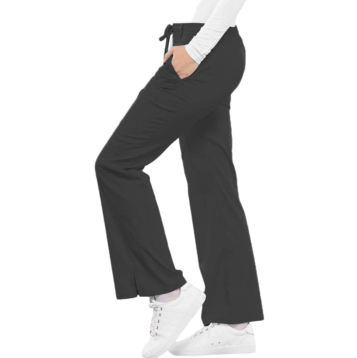 Cherokee Luxe Contemporary Fit S / Black Luxe Contemporary Fit Drawstring Cargo Scrub Pant 21100