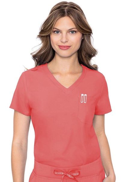 Med Couture MC Insight Coral / 2XL MC Insight  One Pocket Tuck-In Top MC2432