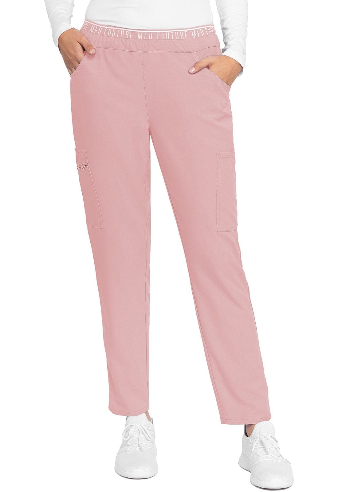 Med Couture MC Insight Perfectly Pink / 2XL MC Insight Petite Mid-rise Tapered Leg Pull-on Scrub Pant MC009P