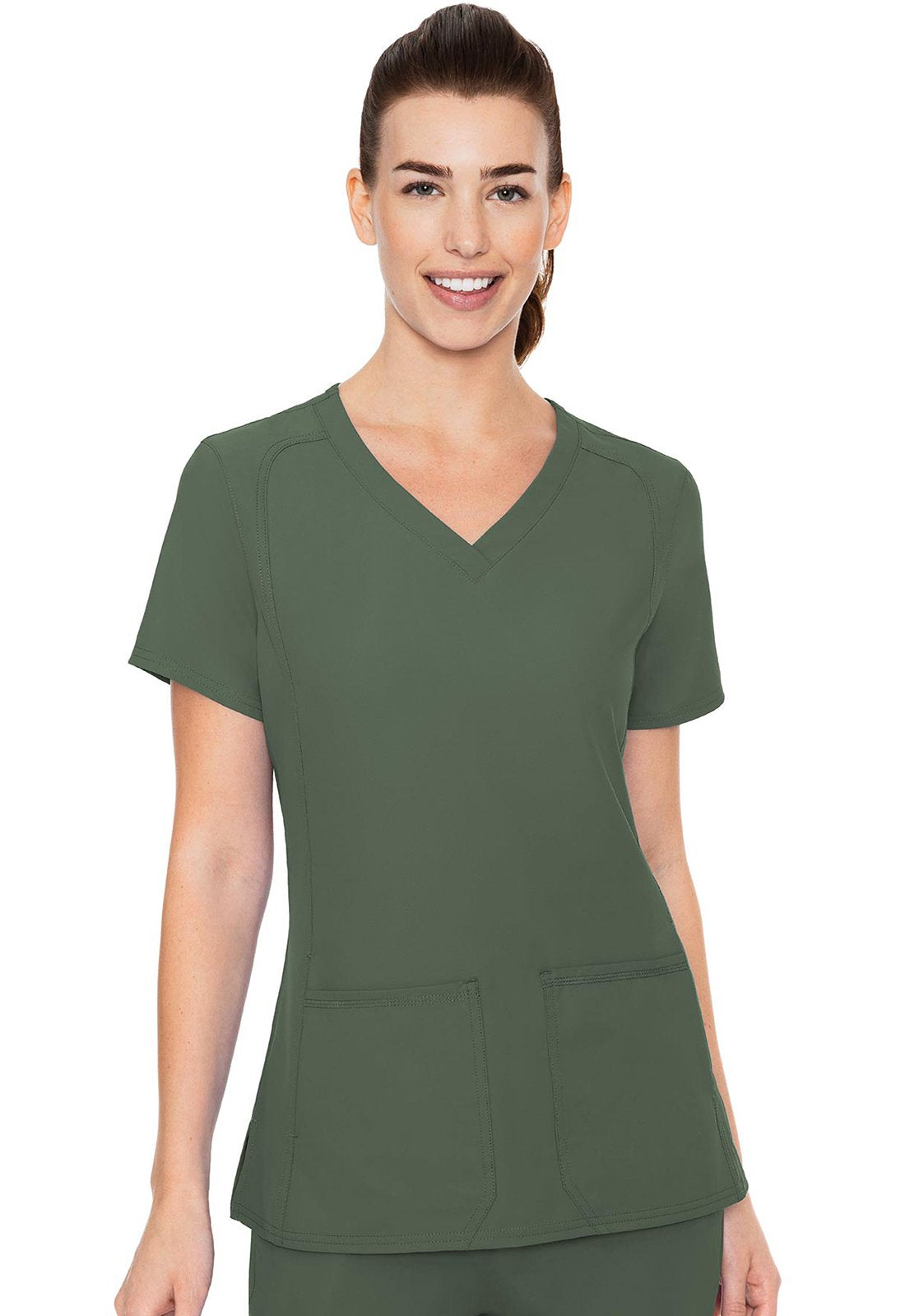 Med Couture MC Insight Olive / 3XL MC Insight  Side Pocket Top MC2468