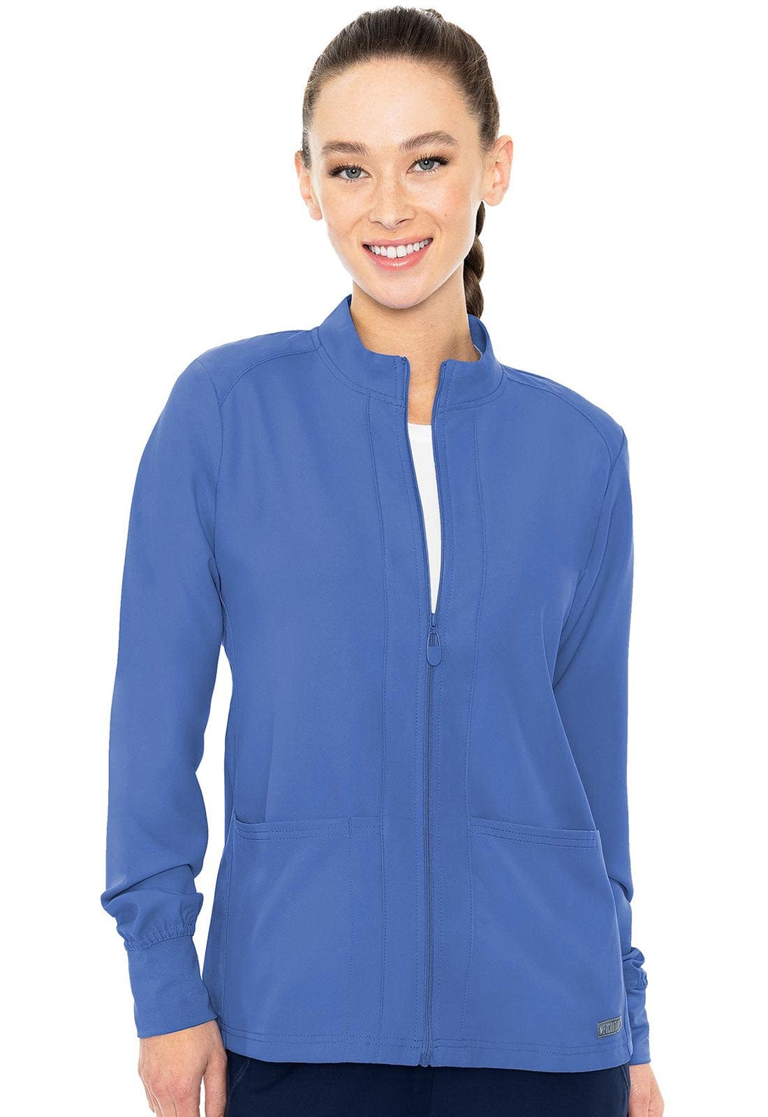 Med Couture MC Insight Ciel / 3XL MC Insight  Zip Front Warm-Up With Shoulder Yokes MC2660