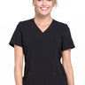 CK iFlex Mock Wrap Knit Panel Top - Black